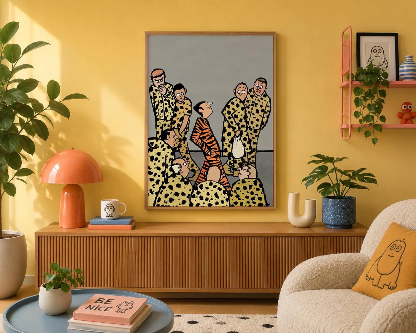 Jean Jullien - Different, Stand Out From The Crowd Poster, Individuality Wall Art, Funny Social Commentary Illustration, Contemporary Decor - image 4