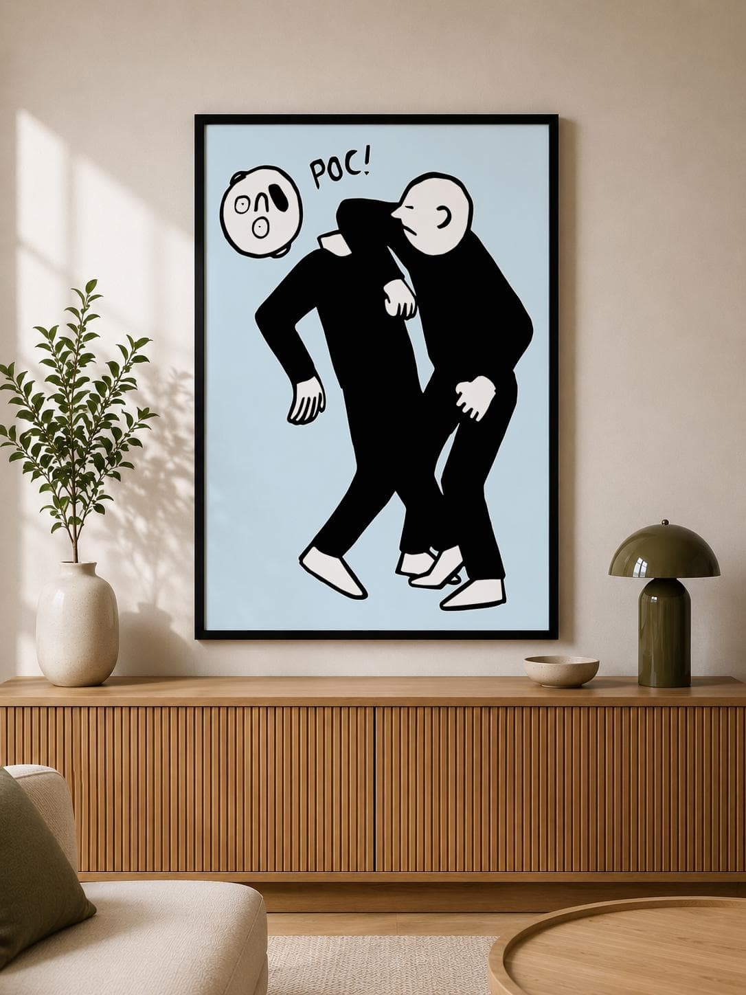 Jean Jullien - Poc Print, Humorous Office Accident Poster, Funny Workplace Wall Art, Minimalist Character Illustration, Contemporary Decor - image 2