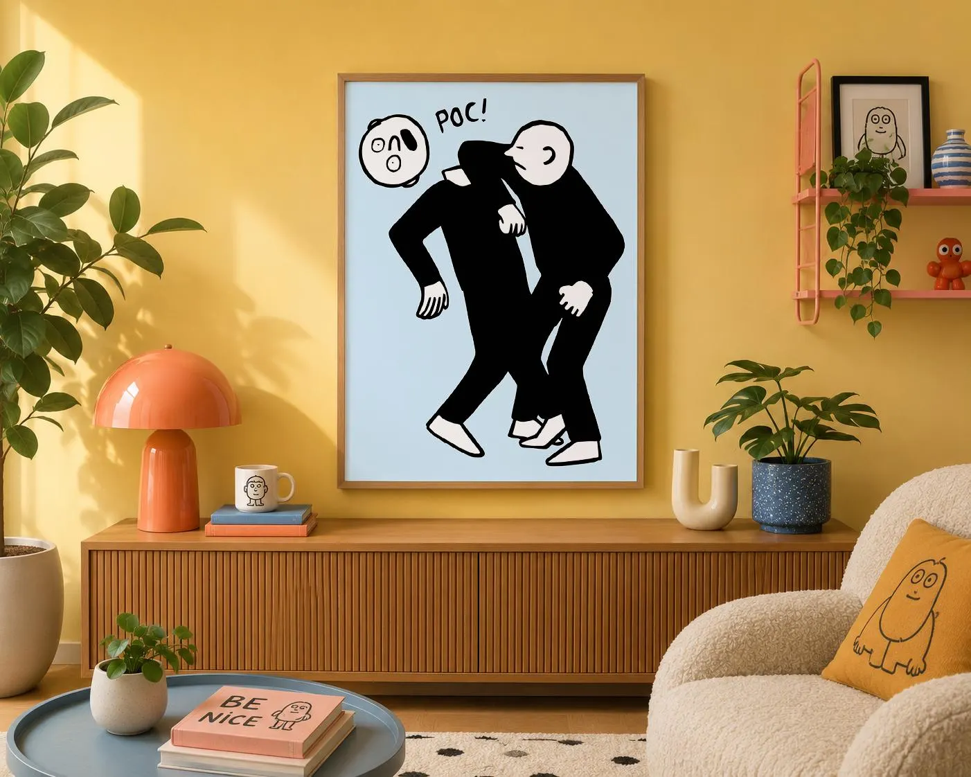 Jean Jullien - Poc Print, Humorous Office Accident Poster, Funny Workplace Wall Art, Minimalist Character Illustration, Contemporary Decor - image 4