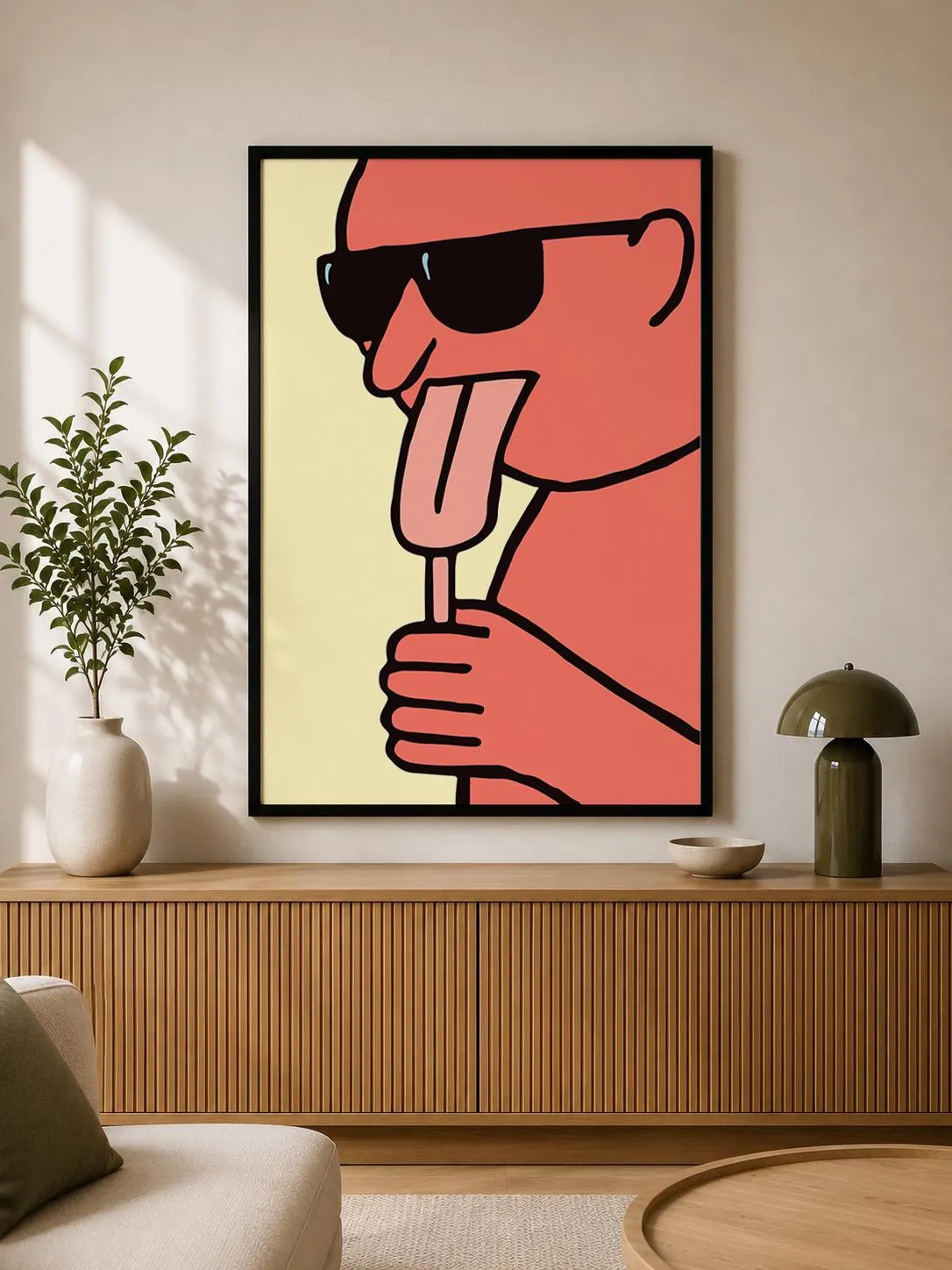 Jean Jullien - Ice Cream Portrait Illustration Print, Humorous Pop Art Character Poster, Contemporary Wall Decor Digital Download - image 3