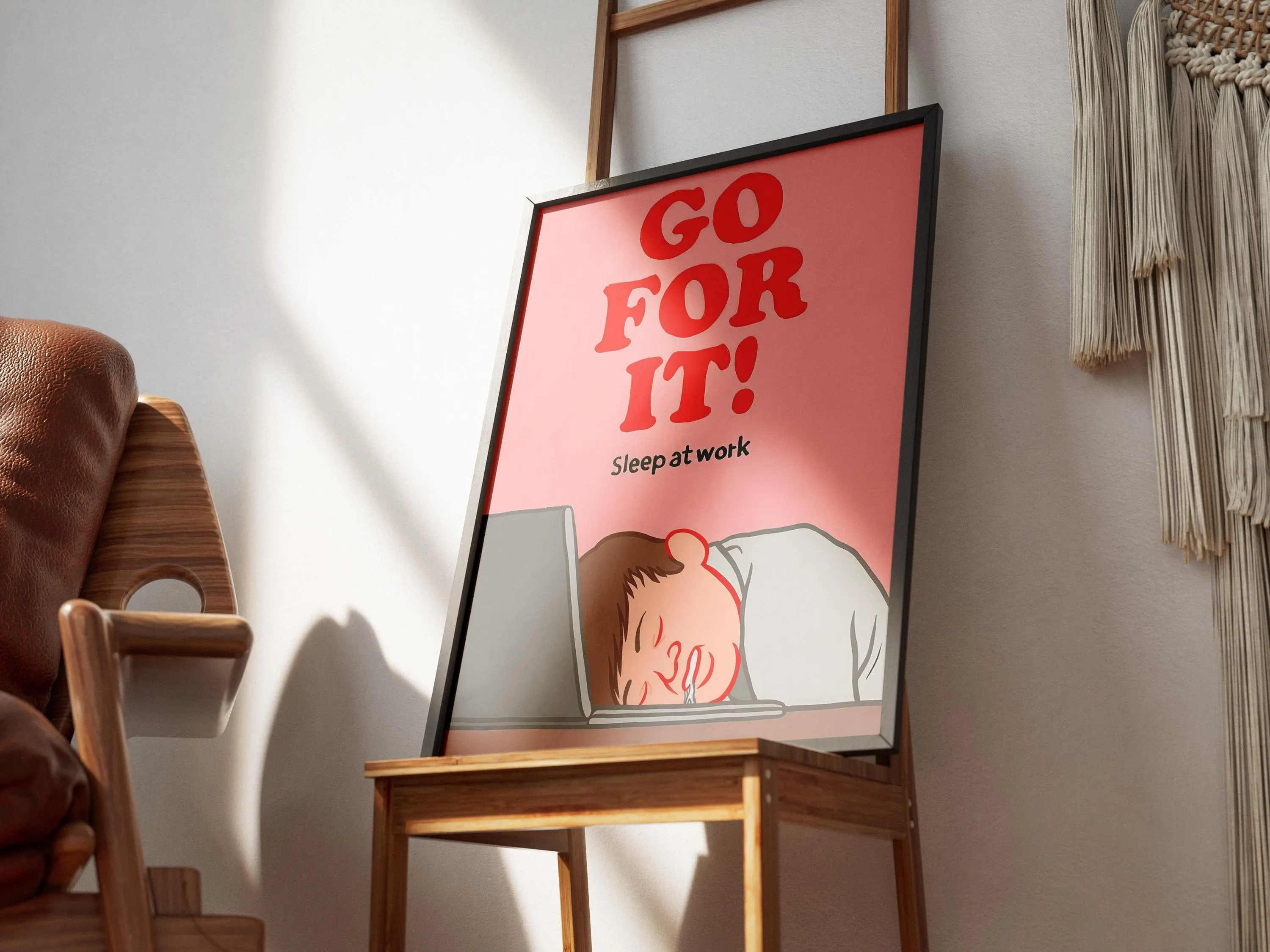 Joan Cornella - Go For It Poster | Dark Humor Work Joke | Sarcastic Office Art | Absurd Cartoon Print | Funny Wall Decor - image 4