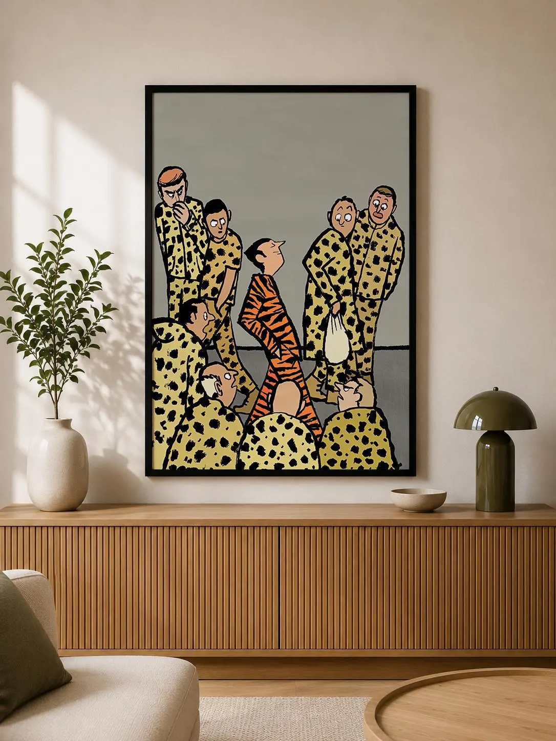 Jean Jullien - Different, Stand Out From The Crowd Poster, Individuality Wall Art, Funny Social Commentary Illustration, Contemporary Decor - image 3