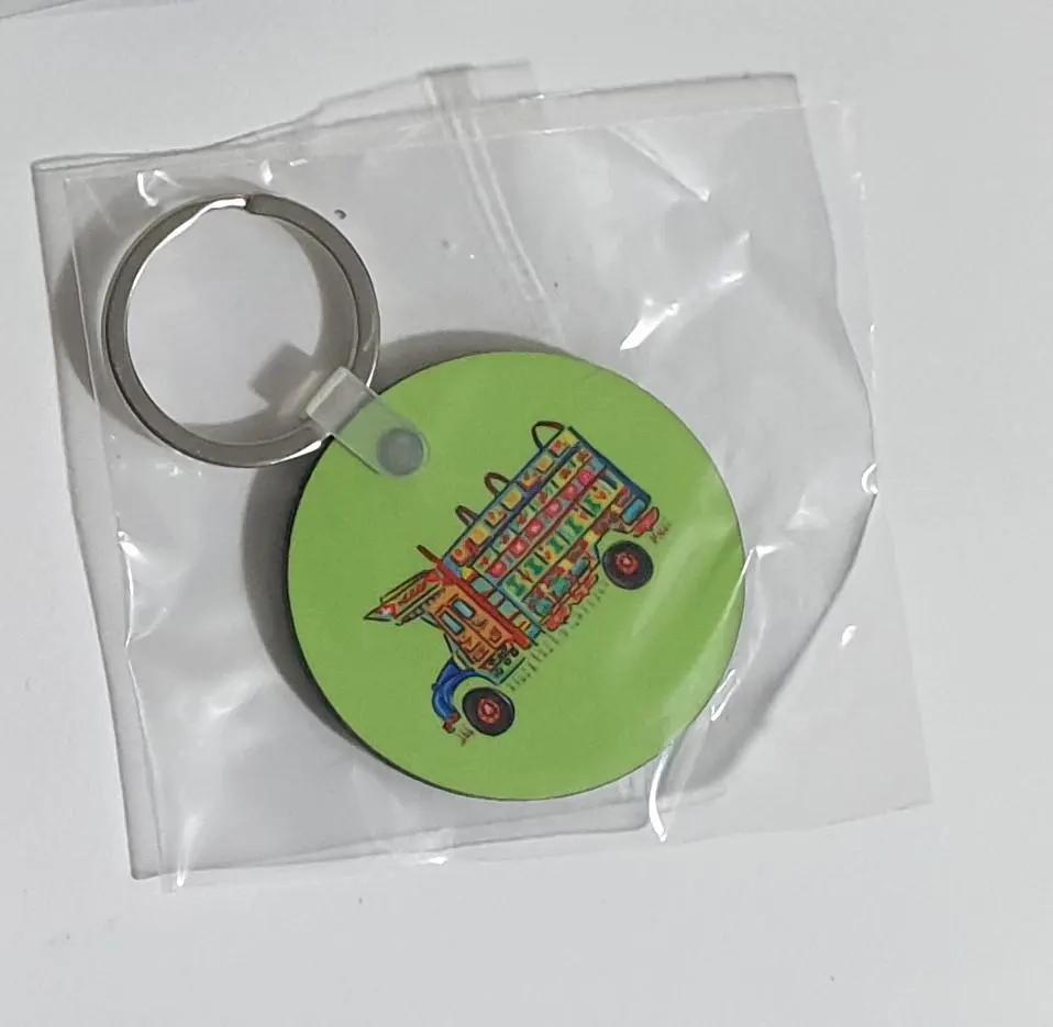 Truck Art Keychain | Hand-Painted Ethnic Keyring | Pakistani Folk Art Accessory | Colorful Handmade Gift | Unique Key Holder | Boho Charm - image 4