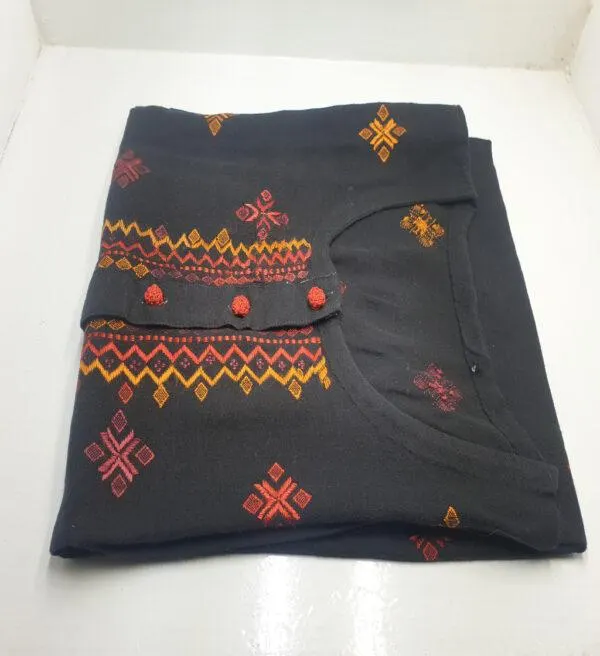 Handmade Embroidered Shirt with Intricate Detailing – Unique Ethnic Wear for Formal and Casual Occasions - Ethnic Pakistani Design - image 5