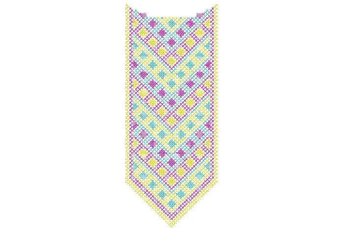 Cross Stitch For Neck Embroidery Design & Pattern, Women Neck Embroidery Design, Arabic Embroidery Pattern, Instant Downald. - image 4
