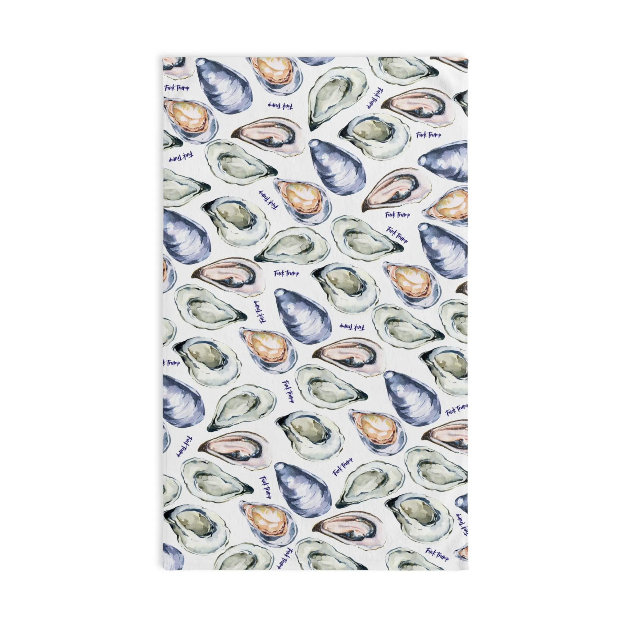 Oysters Subtle Fuck Trump Hand Towel, Anti Trump Boho Seafood Kitchen Foodie Cooking Decor Gift - image 4