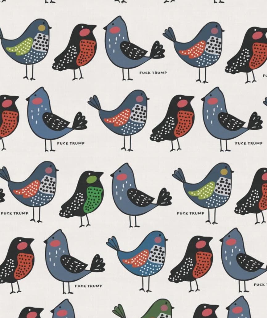 Subtle Fuck Trump Cute Birds Tea Towel Boho Kitchen Decor Funny Anti Trump Gift Mom Unique Fall Home Thanksgiving Decor - image 3