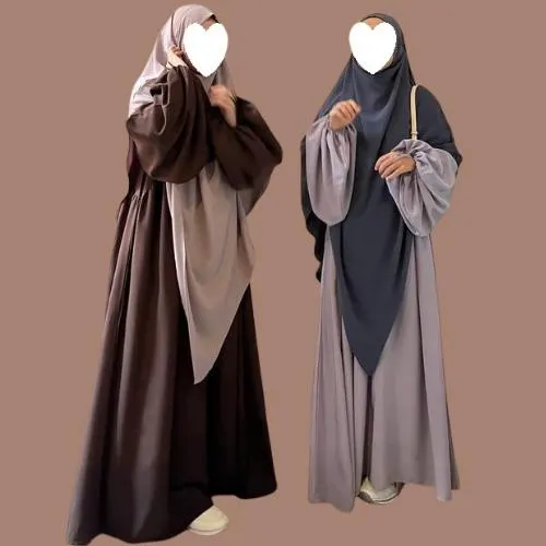 Lightweight Balloon Sleeve Abaya Modest/Maxi Dress Nursing & Wudhu Friendly Formal/Informal/Umrah/Hajj Teen-Adult Size M,L,XL - Namira2 - image 3