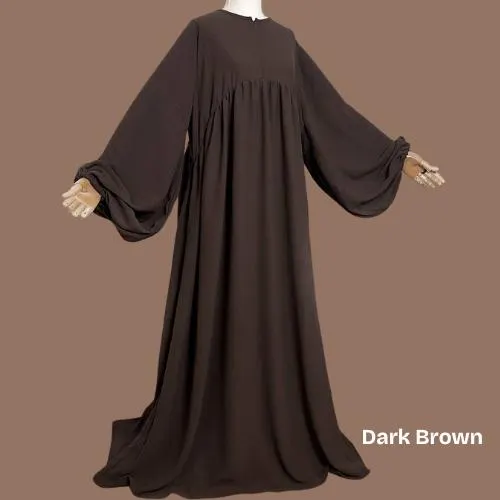 Lightweight Balloon Sleeve Abaya Modest/Maxi Dress Nursing & Wudhu Friendly Formal/Informal/Umrah/Hajj Teen-Adult Size M,L,XL - Namira2 - image 5