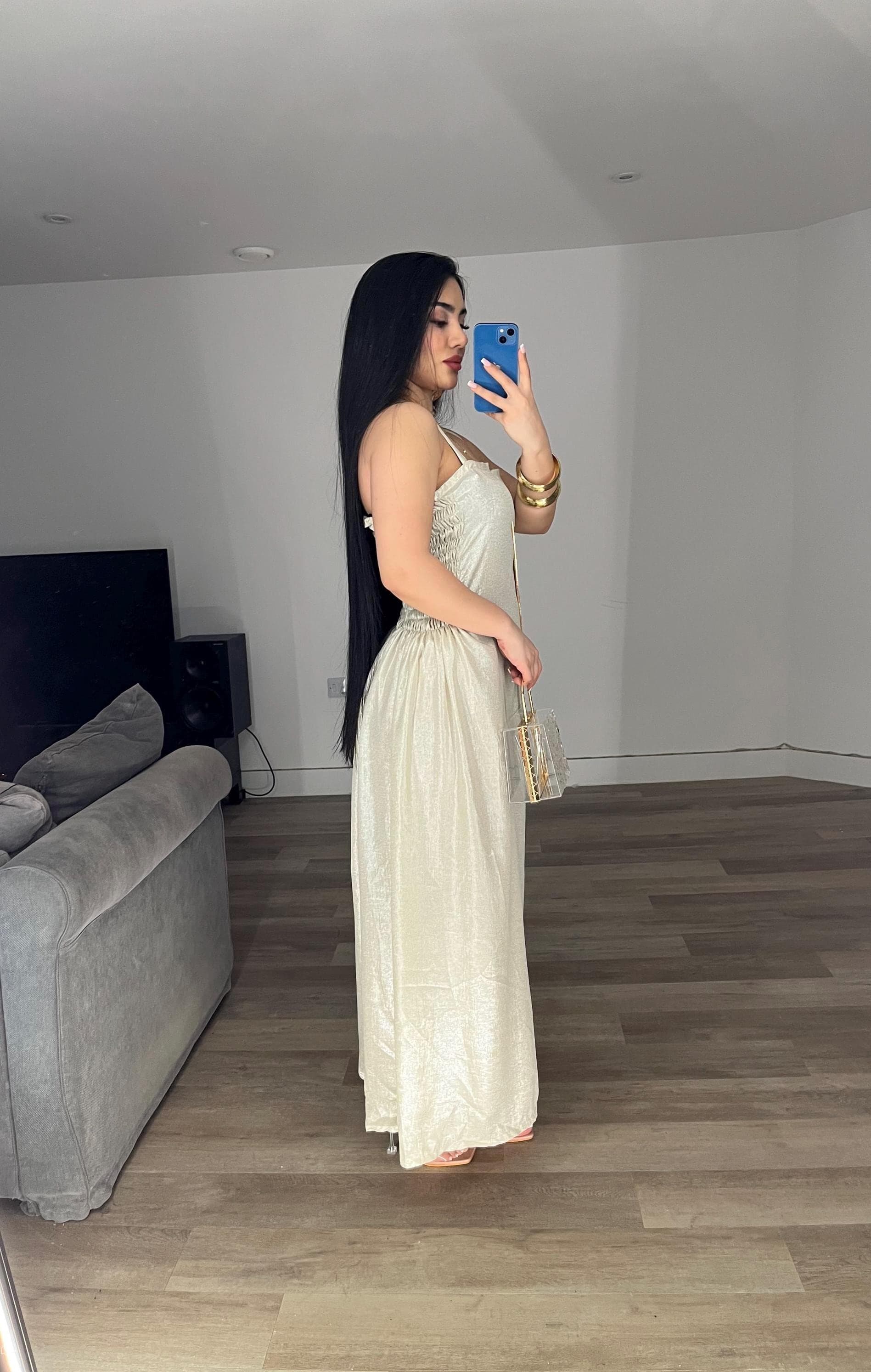 Luxury Lace Abaya: Two-Piece Free Size Dress - image 4