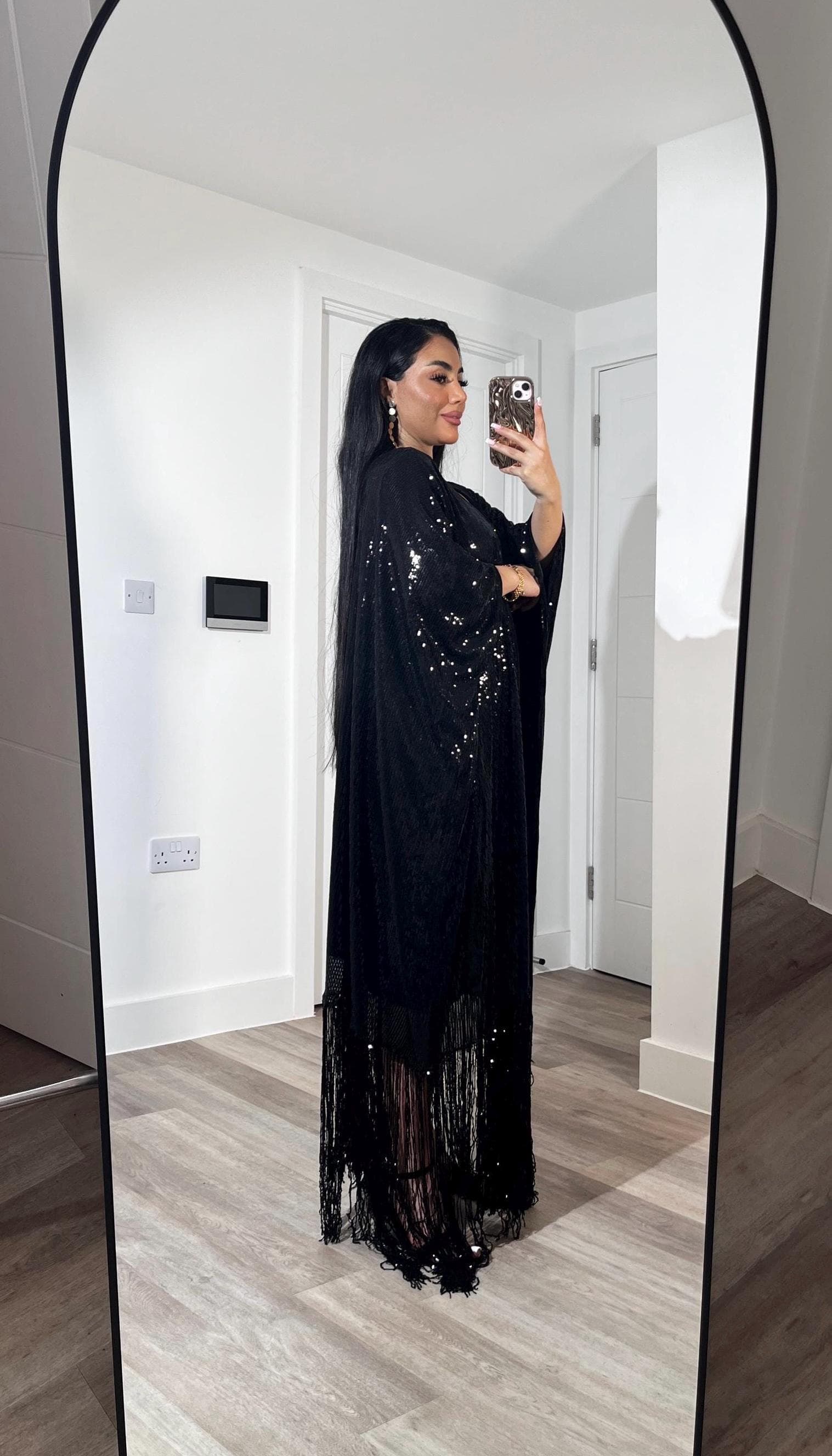 Sequin abaya for wedding and parties - image 3