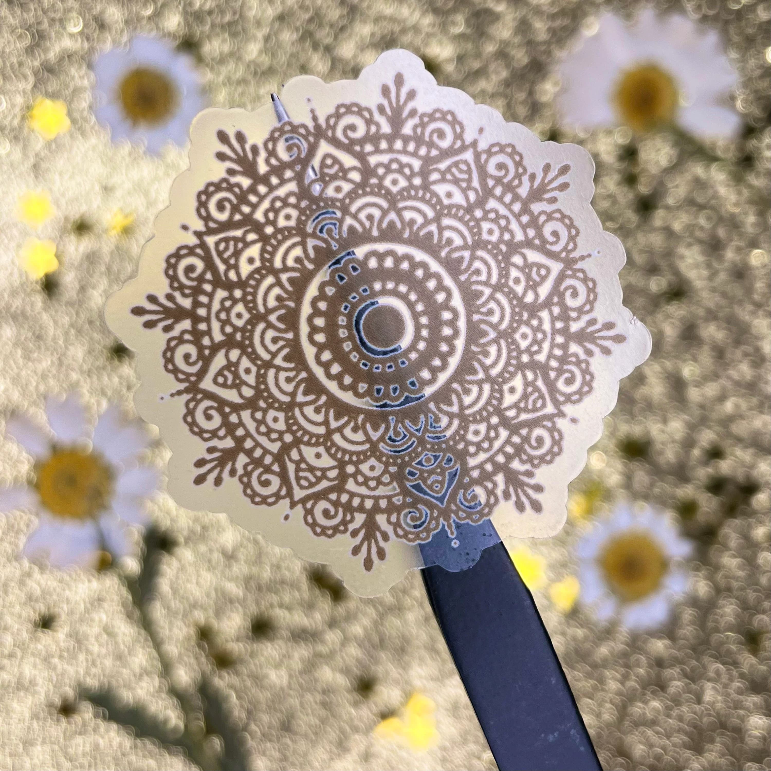 Henna Circle Design Clear Sticker - image 3