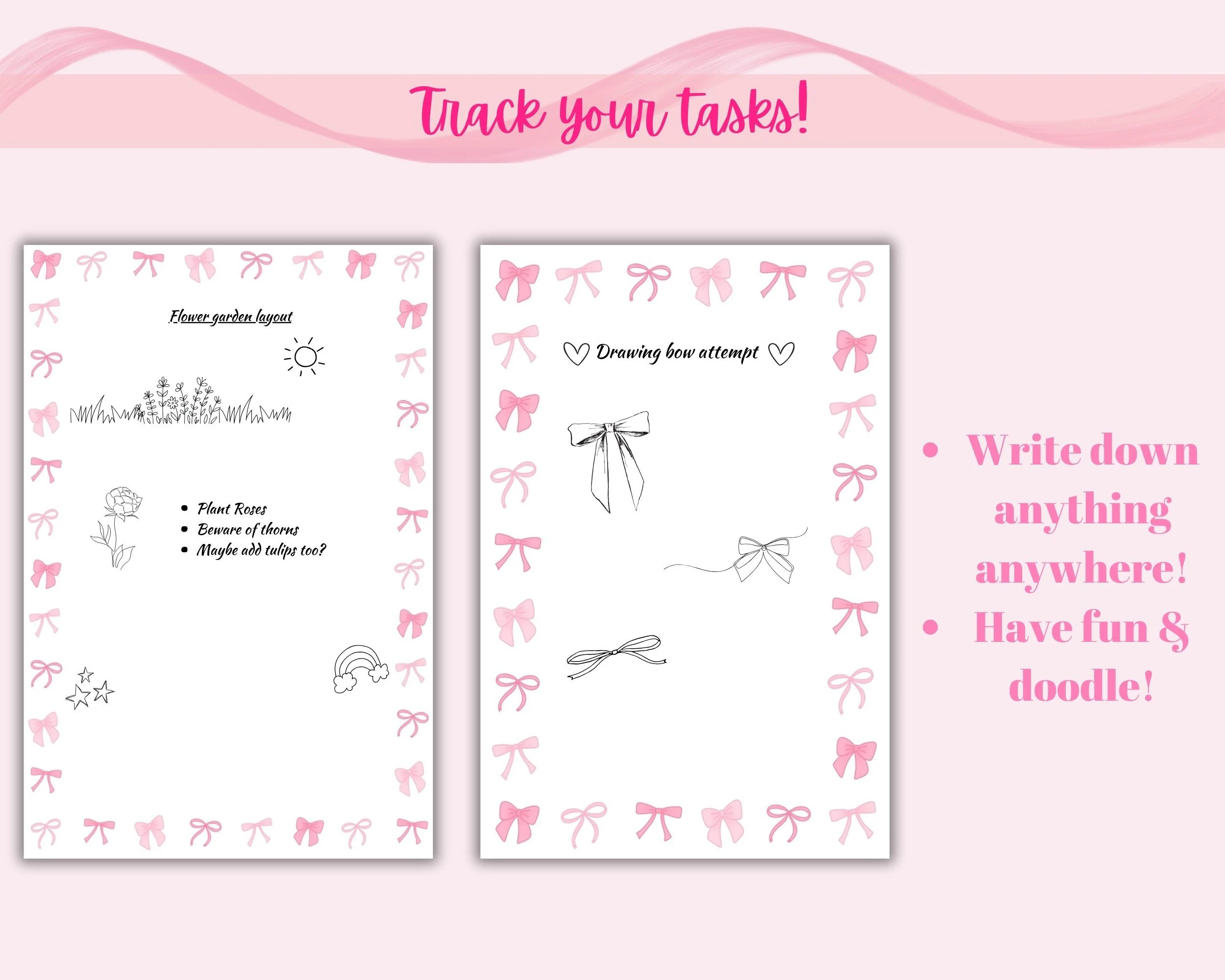 Simple Coquette Bow To-Do List and Brain Dump Pages - image 4