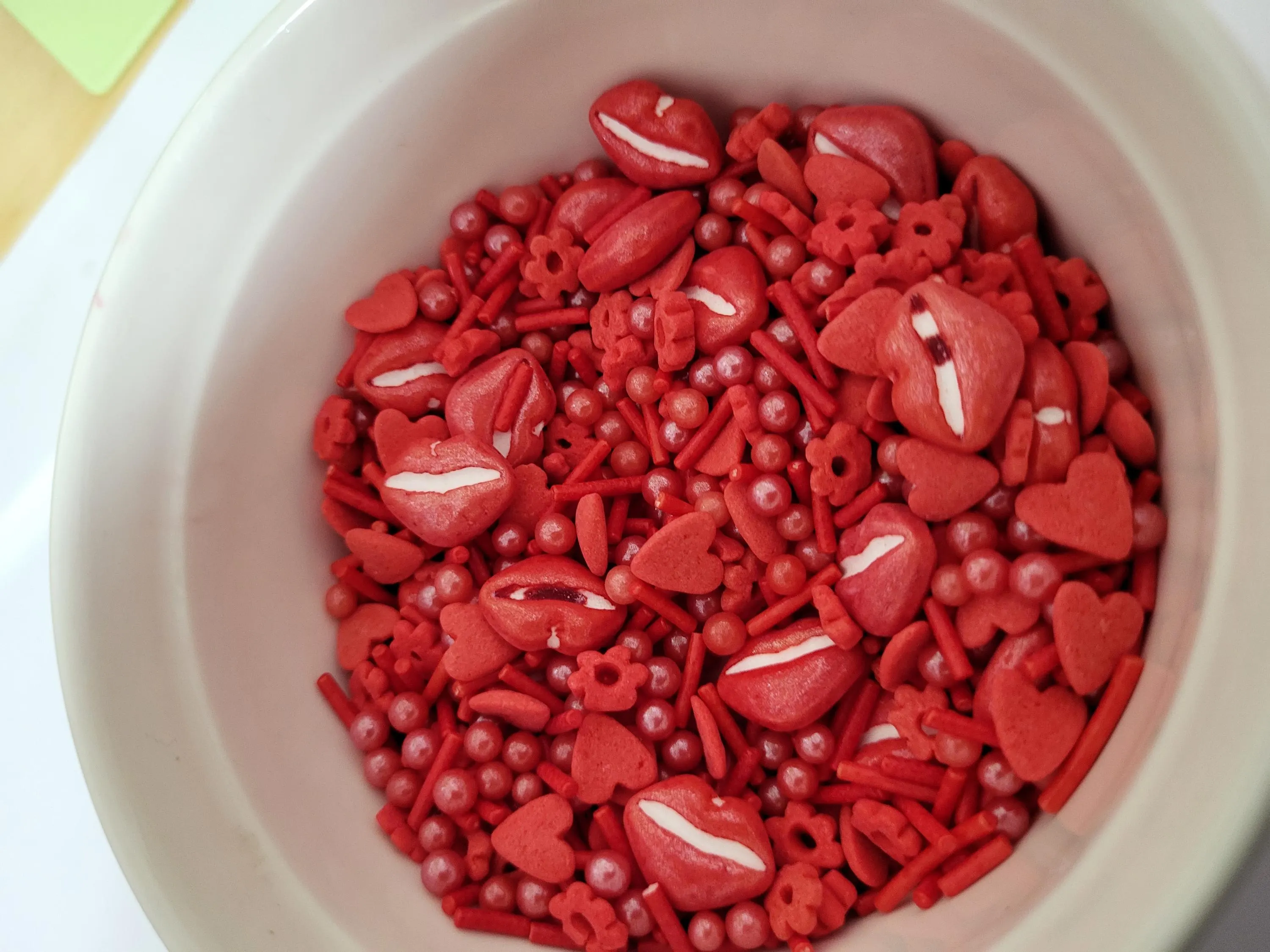 Valentine Heart Sprinkles, Edible Sugar Pearls, Vegan Halal - image 4