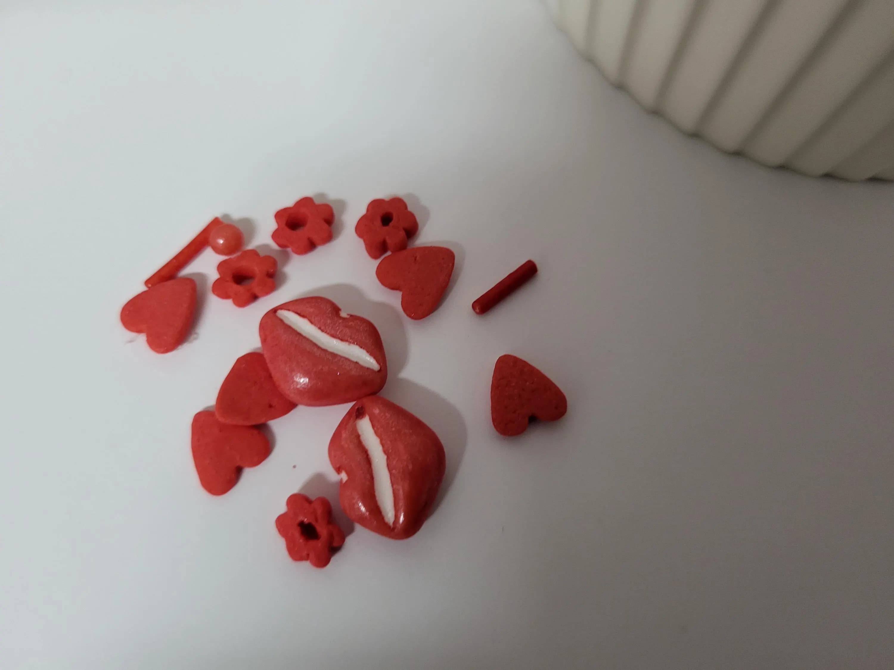 Valentine Heart Sprinkles, Edible Sugar Pearls, Vegan Halal - image 3