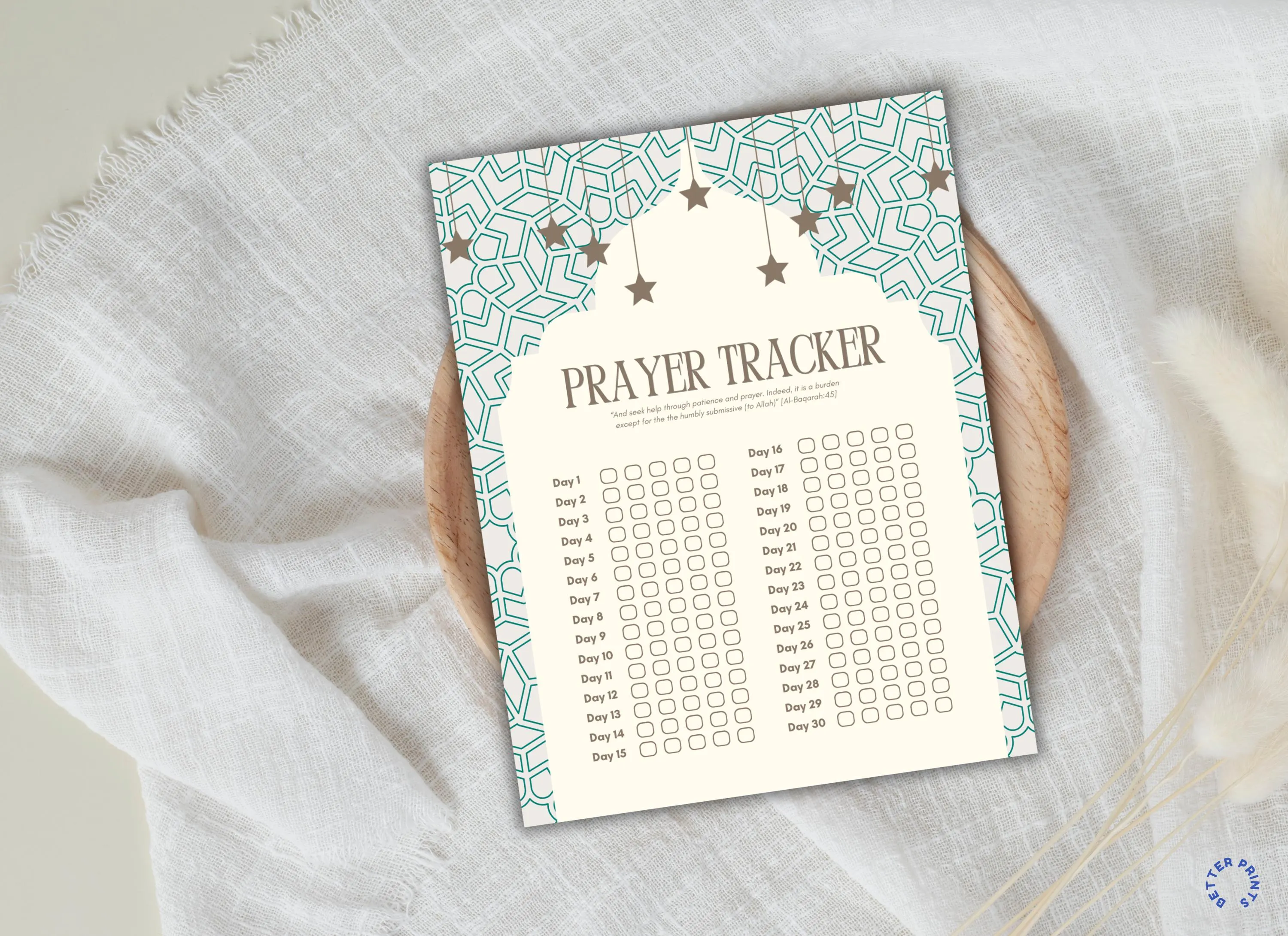 Prayer Tracker for Muslims, Islamic Habit Checklist and Journaling: Digital Download - image 3