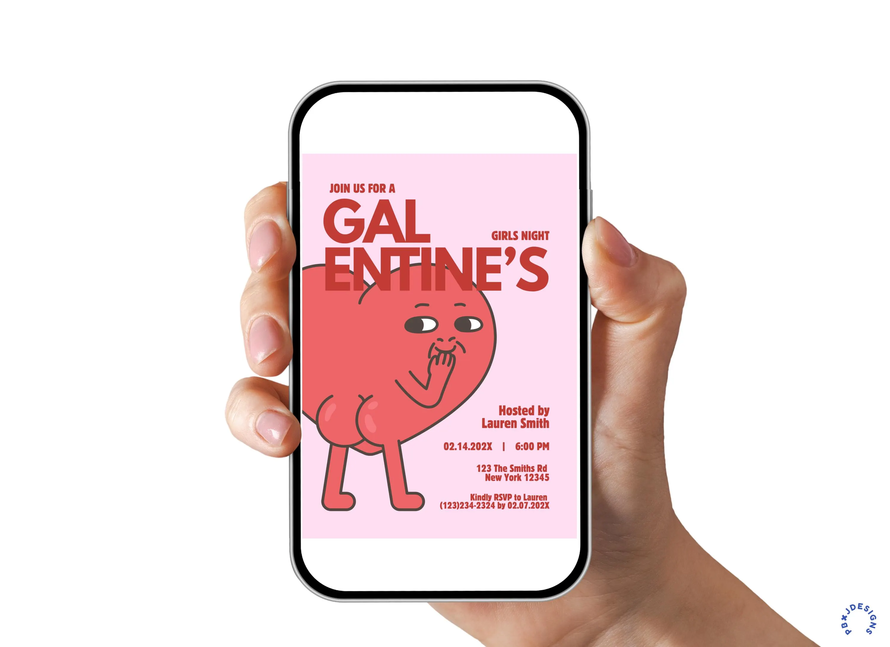 Galentines Day Invitation, Funny Valentines Party Invite: Instant download (Canva) - image 5
