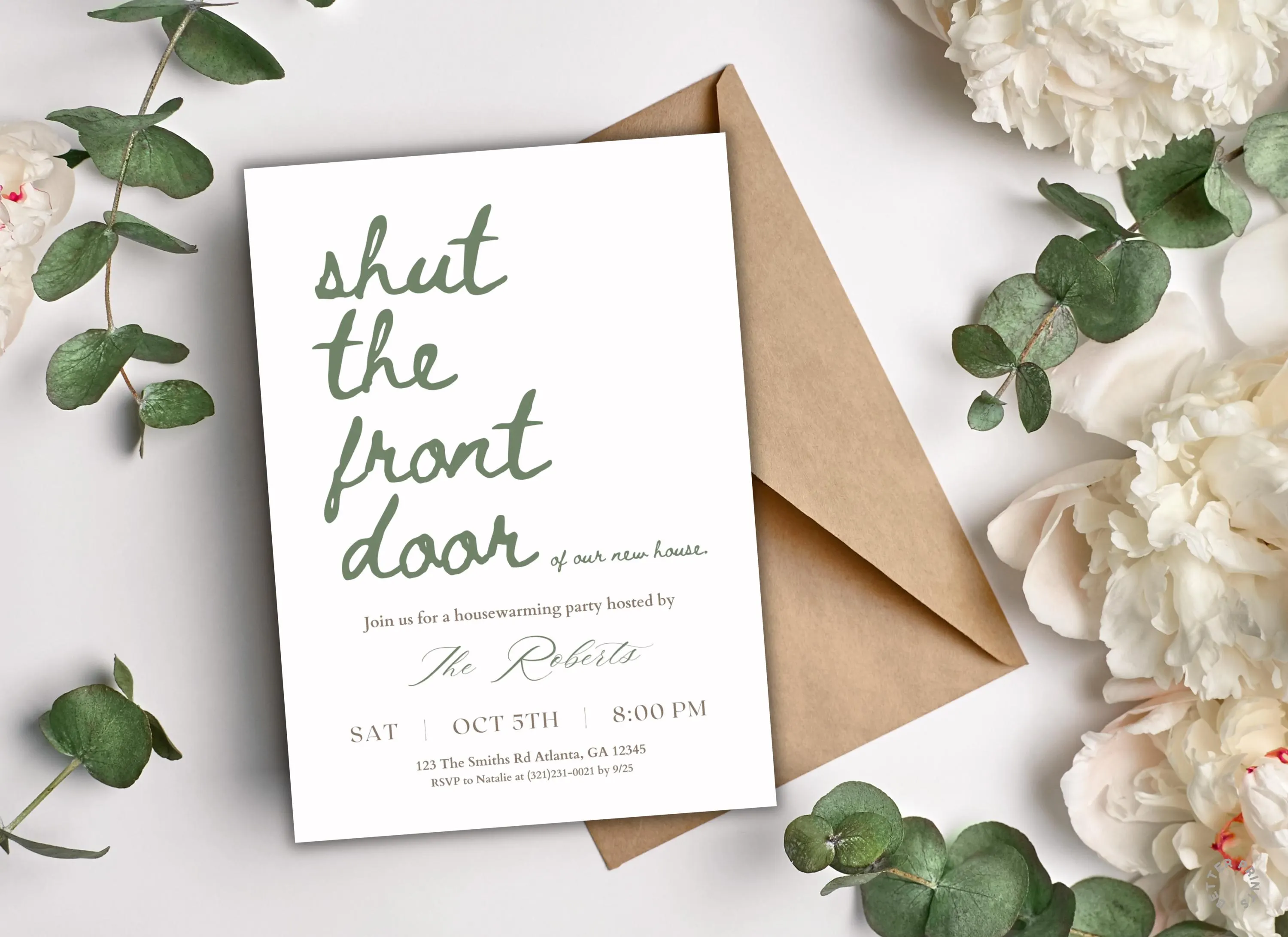 Shut the Front Door Housewarming Invitation, New Home Party Invite - image 4