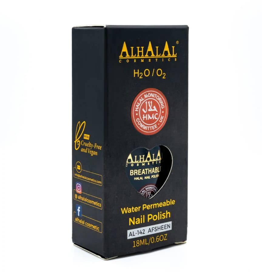 Halal Breathable Nail Polish – Wudu Friendly, Vegan, Water Permeable & Long Lasting Shine (AL-142 AFSHEEN) - image 5