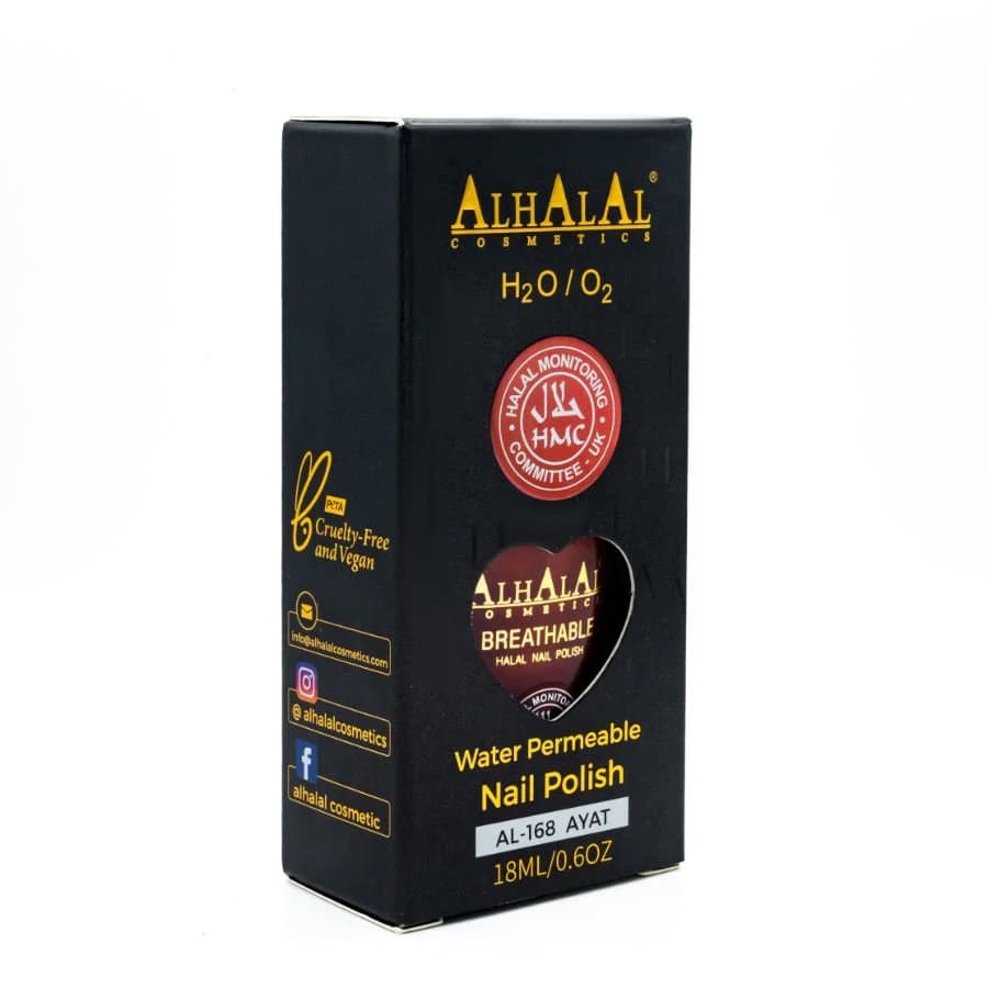 Halal Breathable Nail Polish – Wudu Friendly, Vegan, Water Permeable & Long Lasting Shine (AL-168 AYAT) - image 4
