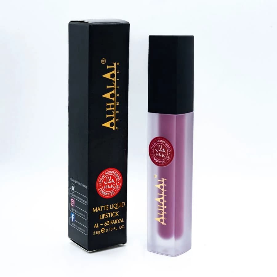 Halal Matte Liquid Lipstick โ Long Lasting, Vegan, Cruelty-Free Smooth Finish (AL-63 FARYAL) - image 4