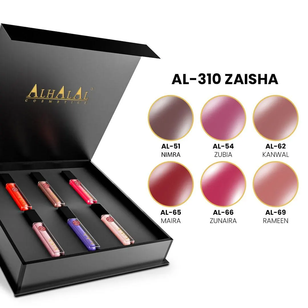 Luxury Cosmetic Gift Box, Six Matte Liquid Lipsticks