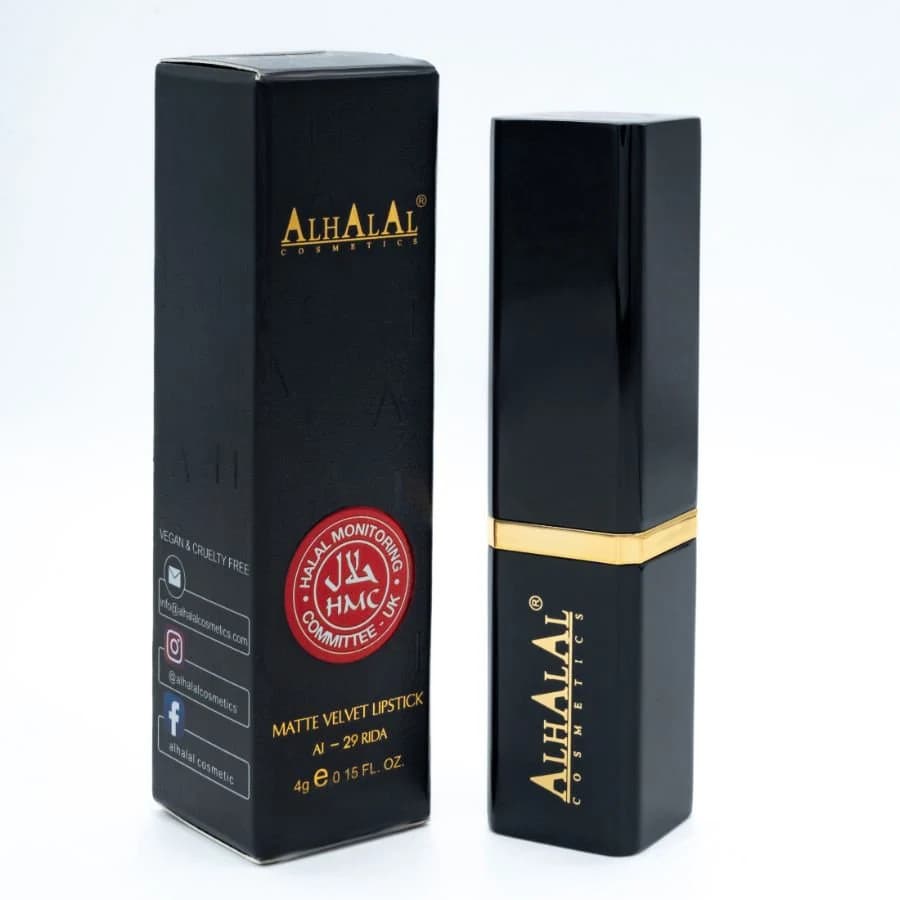 Halal Matte Velvet Lipstick – Long Lasting, Vegan, Cruelty-Free Smooth Finish (AL-29 RIDA) - image 5