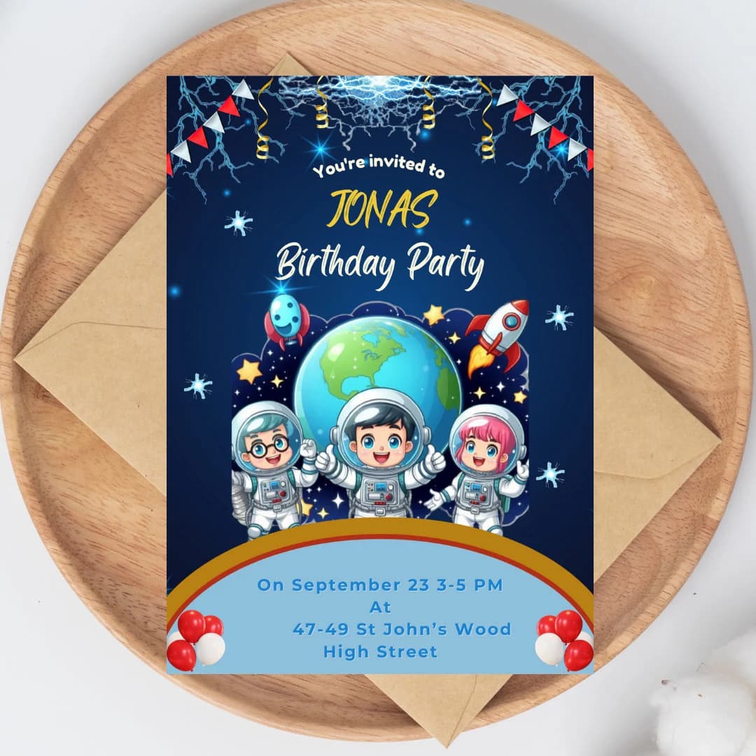 Digital Invitation | Kids Birthday Invitation | Sonico Party Invite | Printable Birthday Party Invitations | Kids Party E-Invite | Canva 5x7 - image 4