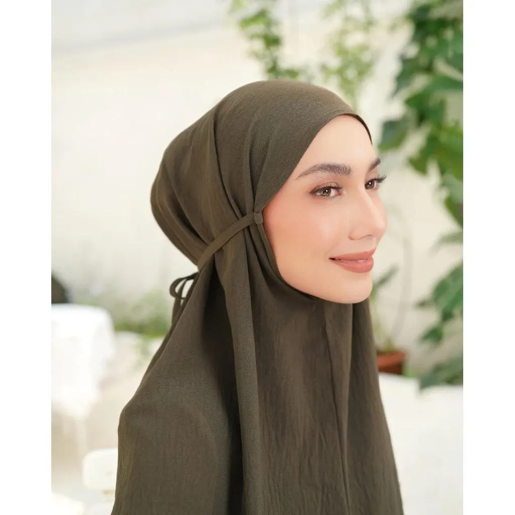 Aluna Instant Bergo Hijab: Polyknit, Adjustable Strap - image 4