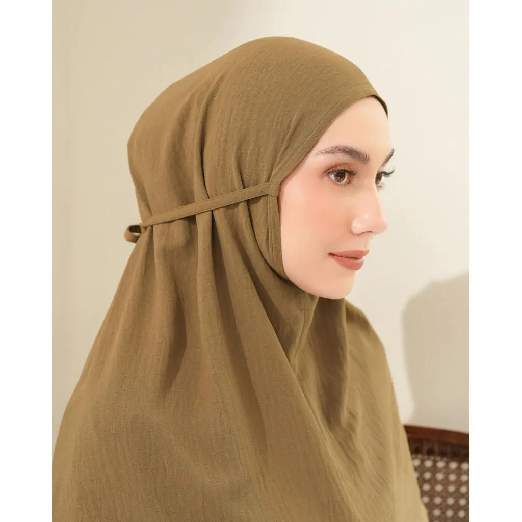 Aluna Instant Bergo Hijab: Polyknit, Adjustable Strap - image 5