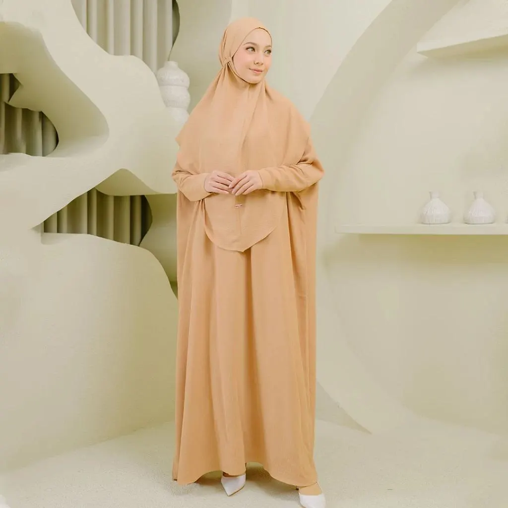 Crinkle Abaya Set | Premium Batwing Dress, Wudu & Busui Friendly - image 4