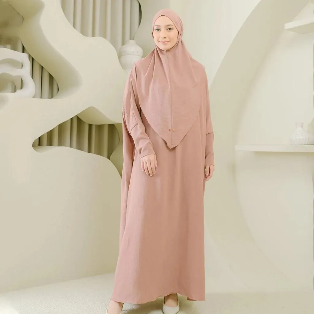 Crinkle Abaya Set | Premium Batwing Dress, Wudu & Busui Friendly - image 5