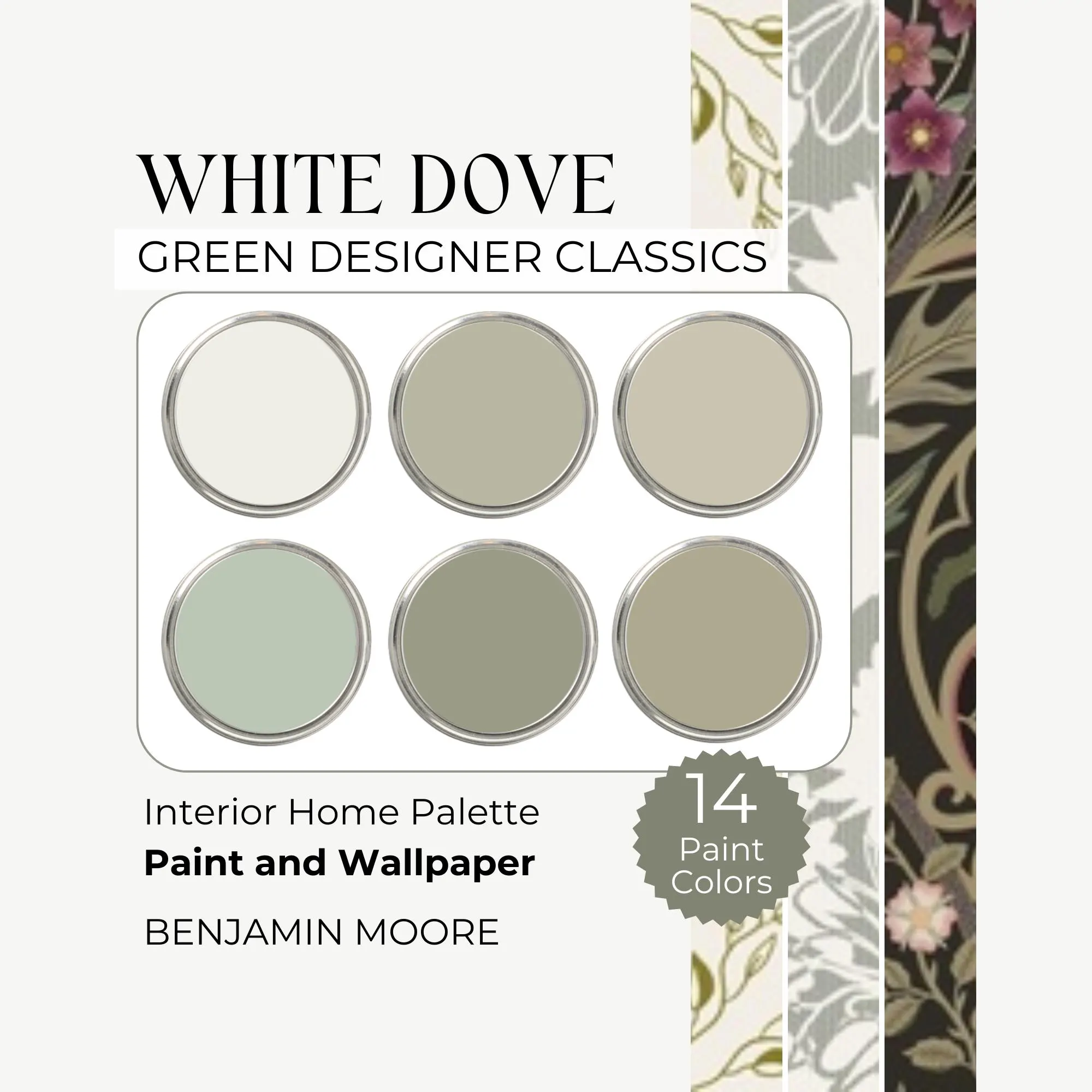 Benjamin Moore White Dove Color Palette: Paint & Wallpaper Guide (PDF Download)