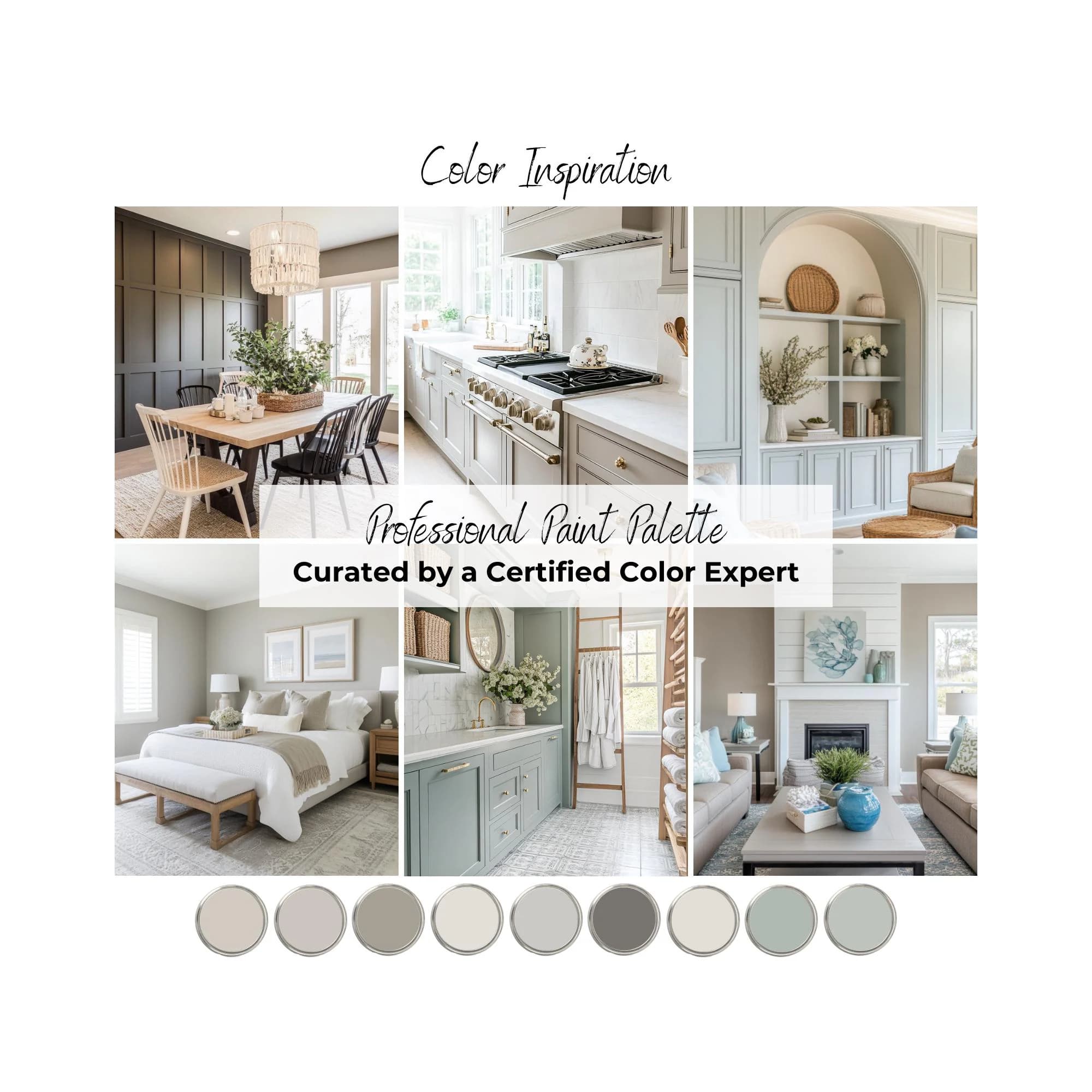 Sherwin Williams Agreeable Gray, Neutral Gray Paint Colors, Whole House Color Scheme, Agreeable Gray Color Palette, Interior Paint Palette - image 2