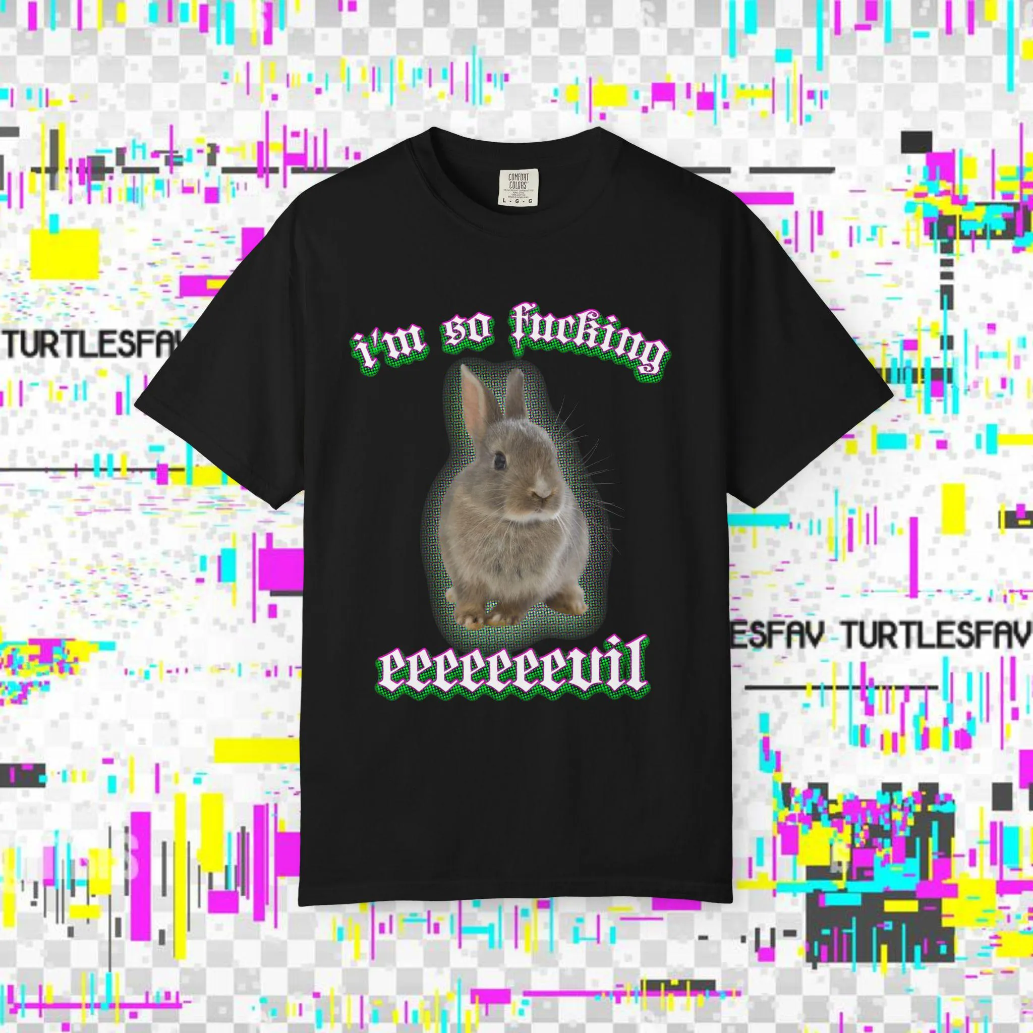 I'm So Fucking Eeeeeevil bunny T-shirt | Dark Cute Goth Graphic Tee