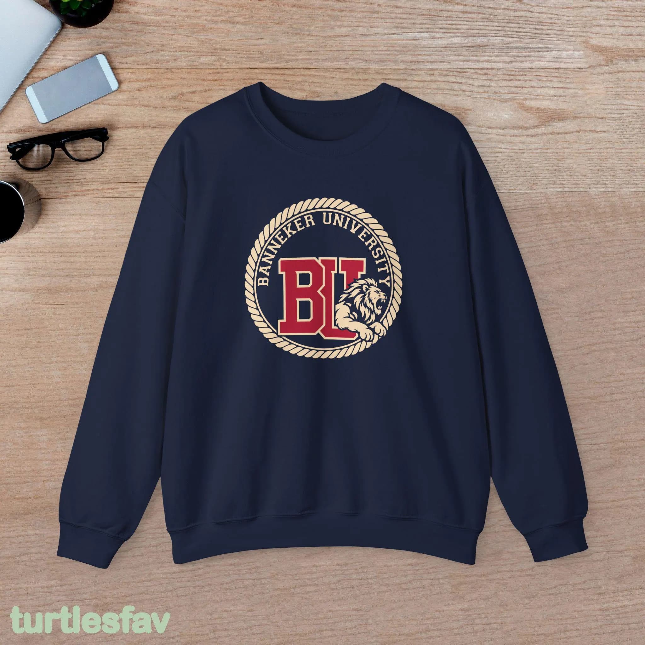 BU Lion Crewneck Sweatshirt | Collegiate Rope Emblem Cosplay