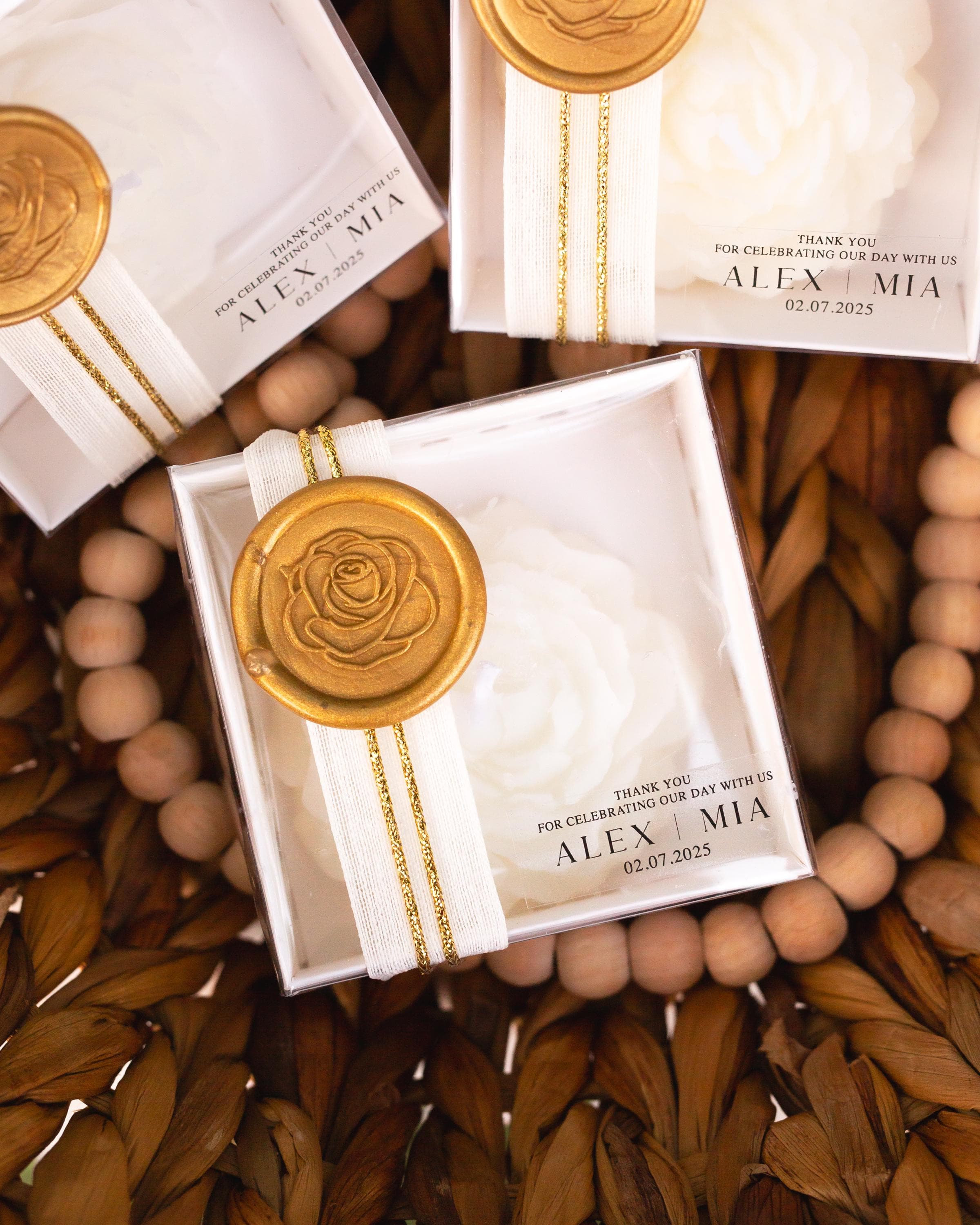 Bulk candle favors for weddings, baptisms, and engagement parties