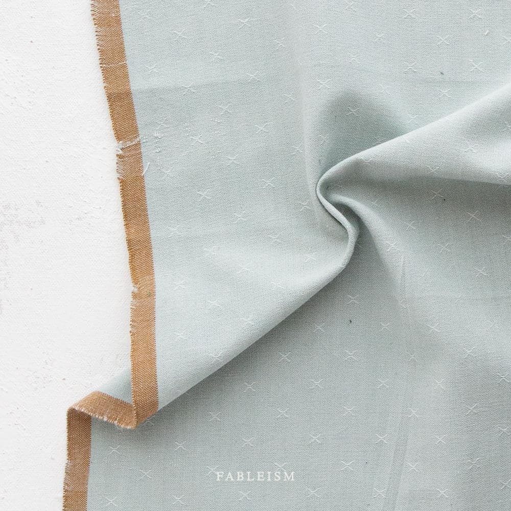 Sprout Wovens in ARCTIC - Fableism Supply Co | Yarn-Dyed Woven Fabric, 100% Cotton Fabric By the Yard, Earth Tone Solid, Pale Blue