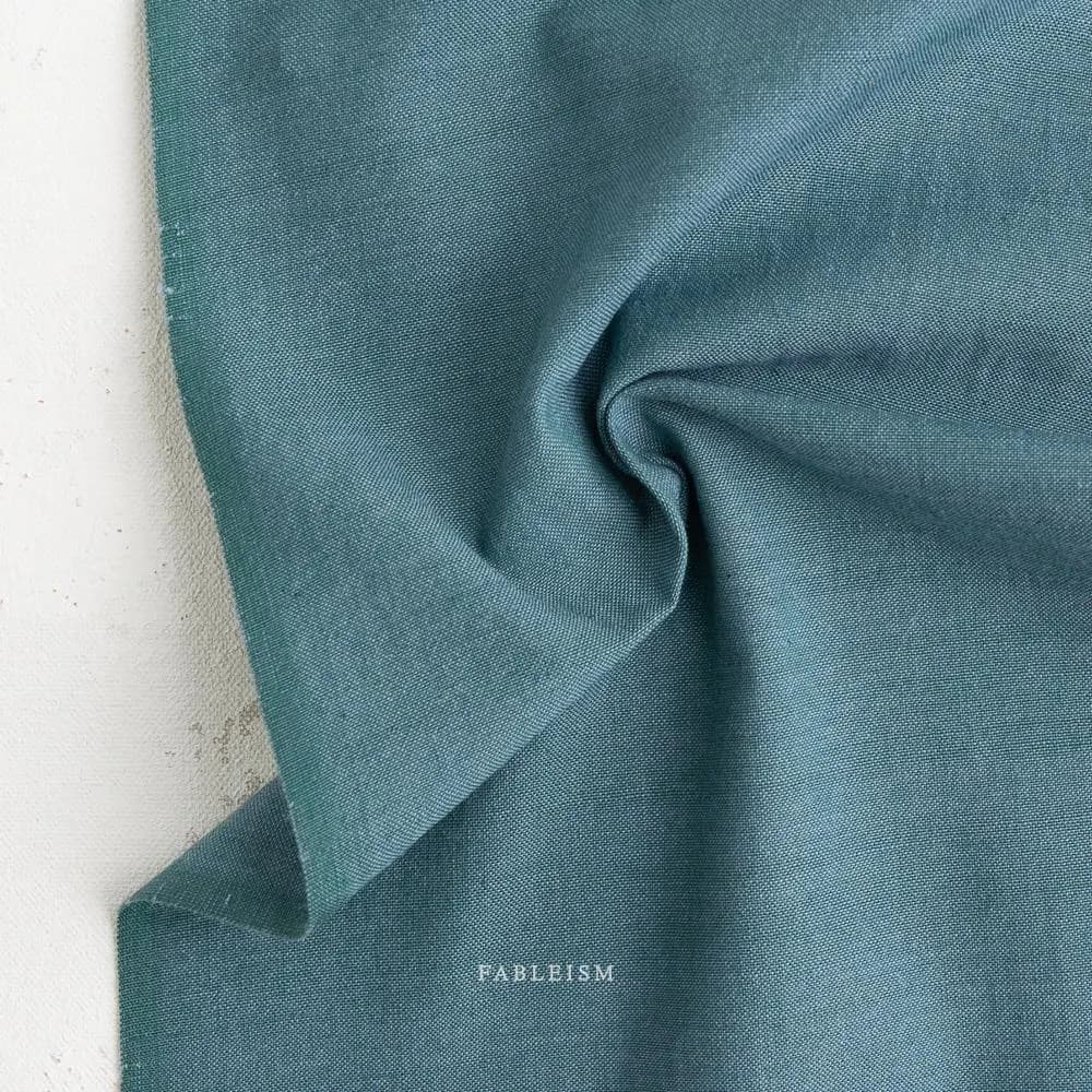 Watercolor Wovens in OCEANO | Fableism Supply Co - yarn-dyed woven shot cotton fabric, blue fabric
