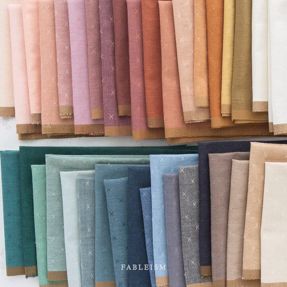 CHAMOMILE - Sprout Wovens | Fableism Supply Co - yarn-dyed cotton woven fabric, cross stitch, pale yellow/butter - image 5