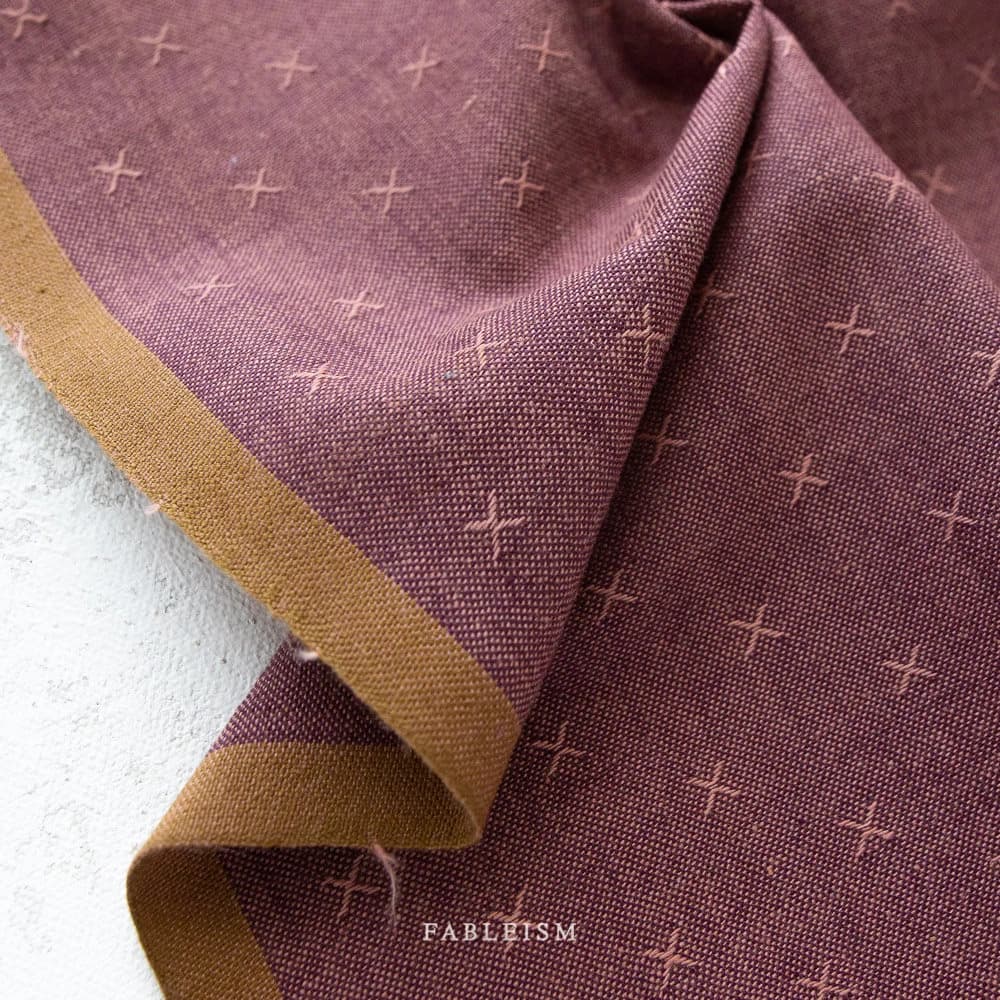 Sprout Wovens in MULBERRY - Fableism Supply Co | Yarn-Dyed Woven Fabric, 100% Cotton Fabric By the Yard - image 3