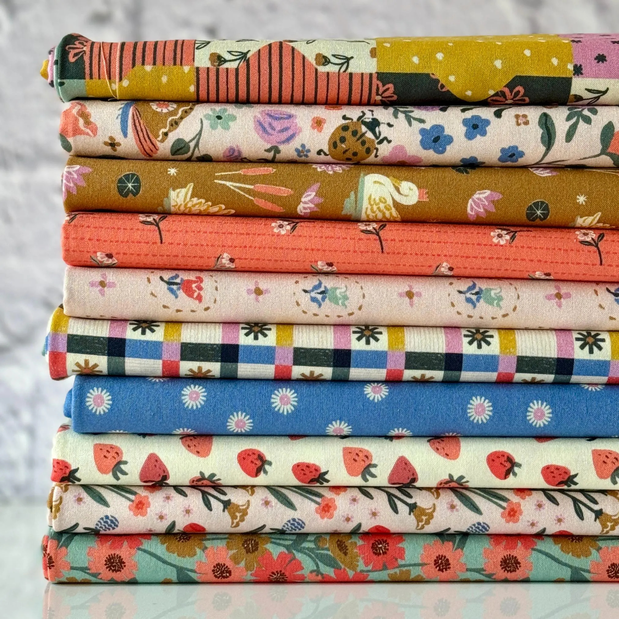 BLOOM - Floral Frenzy | Cloud9 Fabrics - flower fabric, low volume, wildflowers on cream, pastel, certified organic cotton - image 4