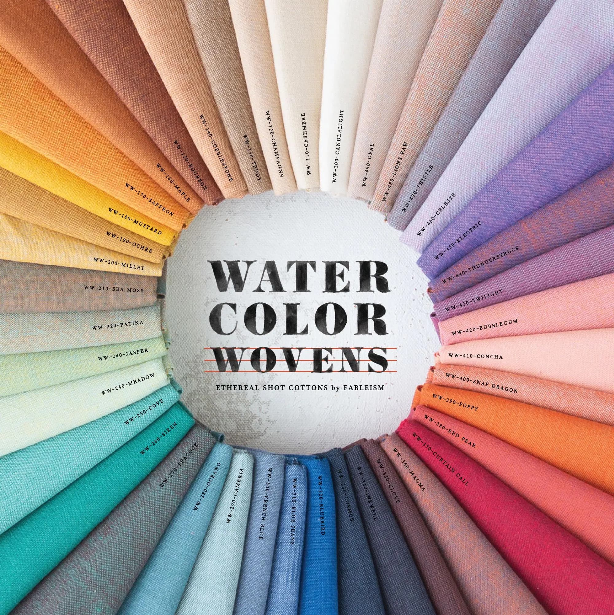 Watercolor Wovens in OCEANO | Fableism Supply Co - yarn-dyed woven shot cotton fabric, blue fabric - image 5
