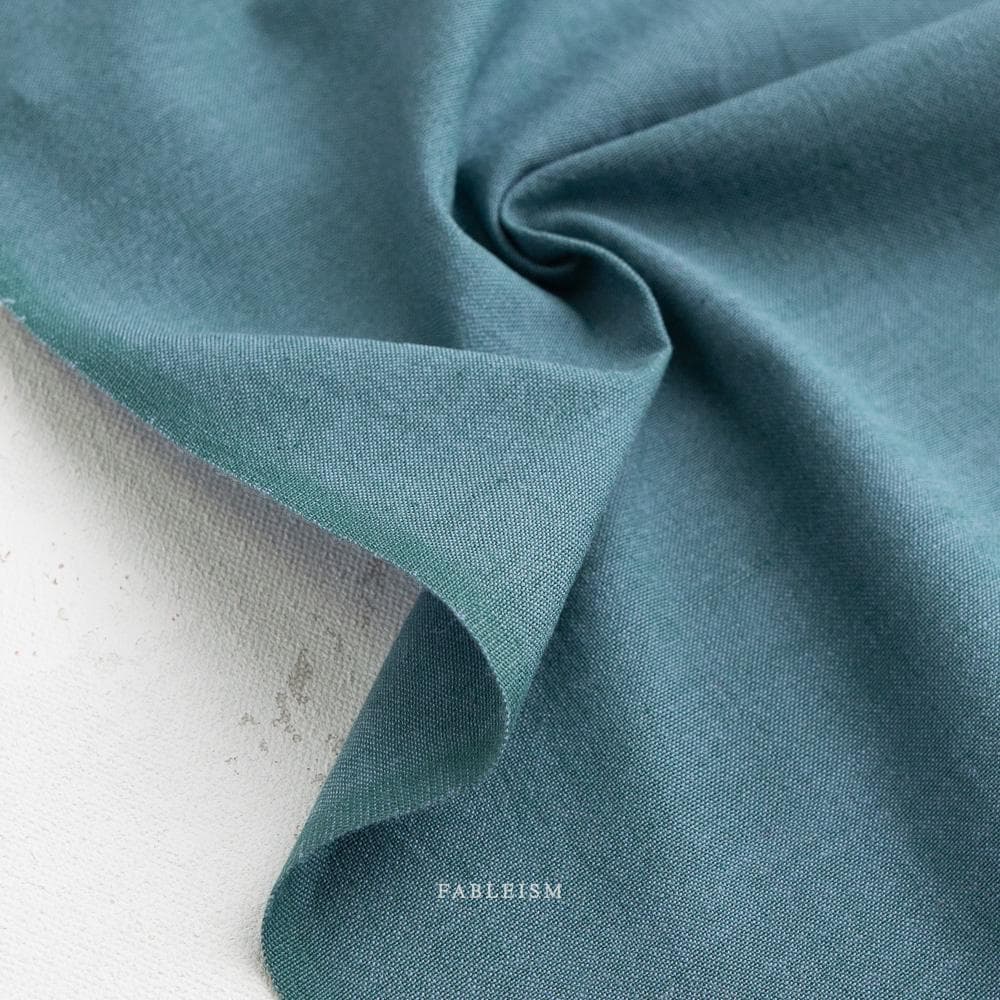 Watercolor Wovens in OCEANO | Fableism Supply Co - yarn-dyed woven shot cotton fabric, blue fabric - image 2