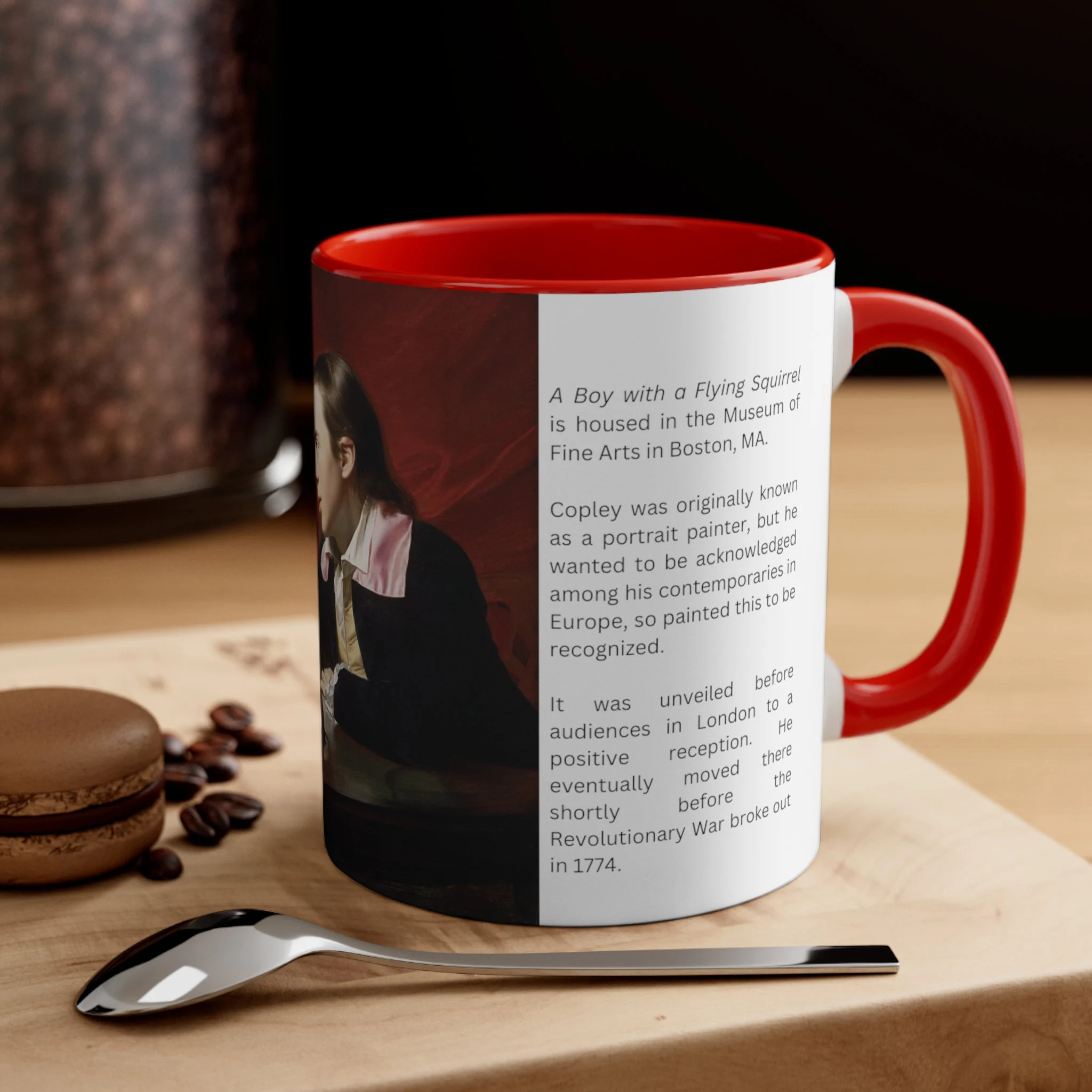 Boy with a Flying Squirrel, by John Singleton Copley | Celebrate American Art | Accent Coffee Mug, 11oz - image 5