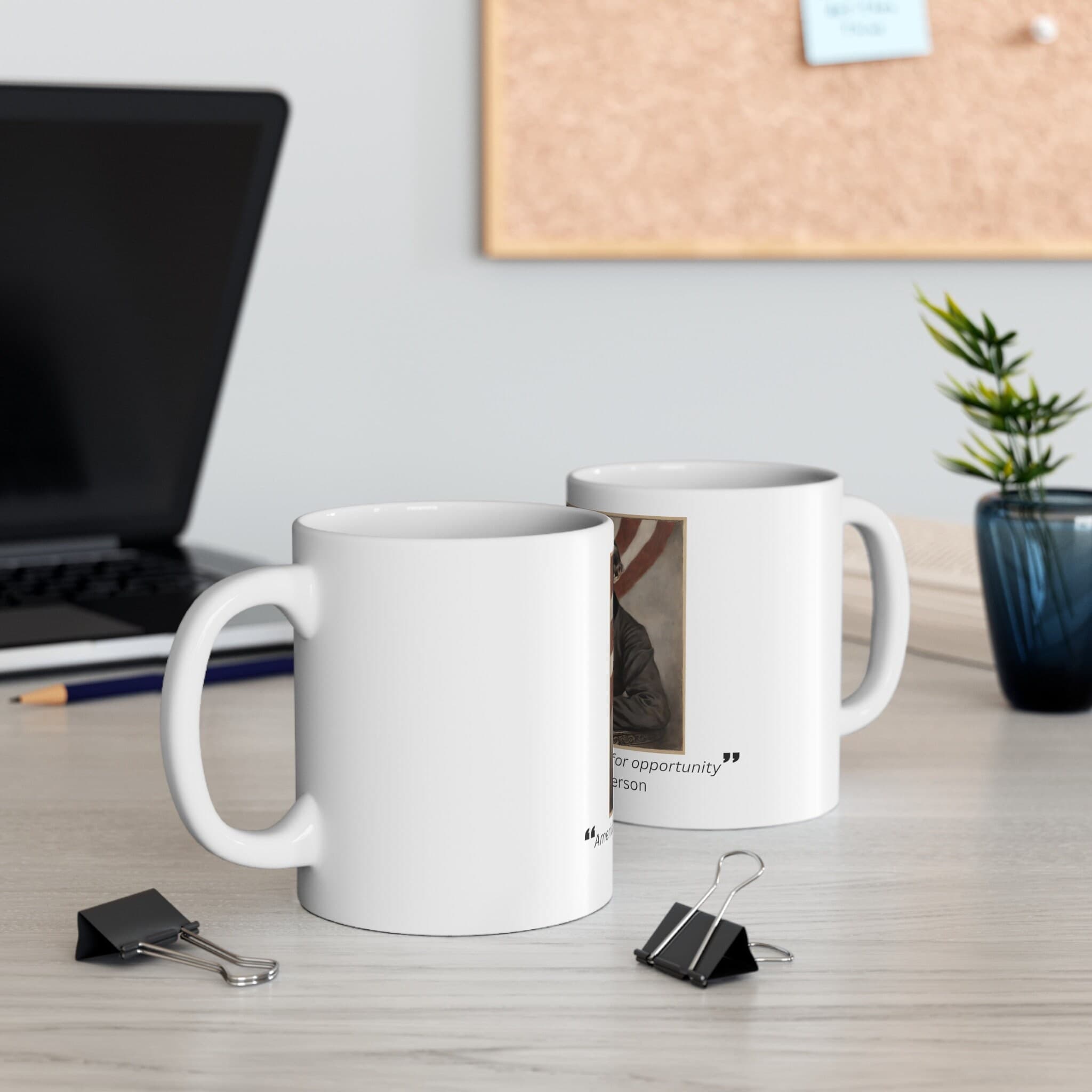 Famous American Quotes | Ralph Waldo Emerson | America is another name for Opportunity | Ceramic Mug 11oz - image 4