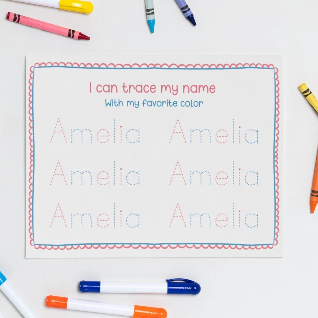 Learn to Write Name Tracing Handwriting Practice