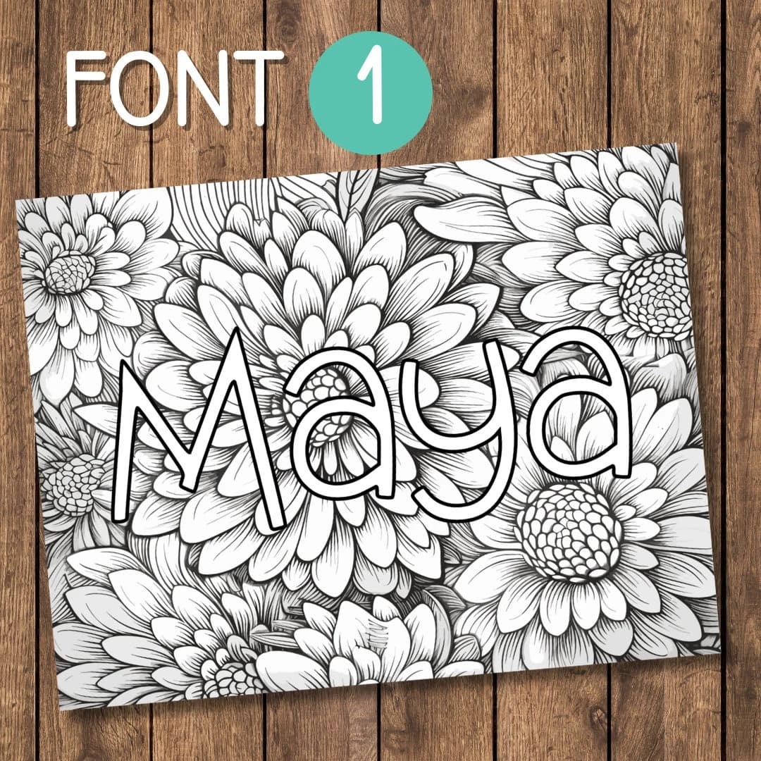 kids coloring book name