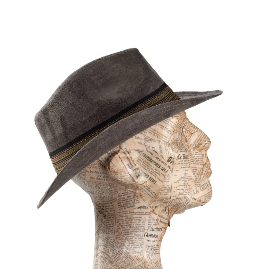 Gray Nubuck Cowboy Hat: Vintage Western Fedora - image 4