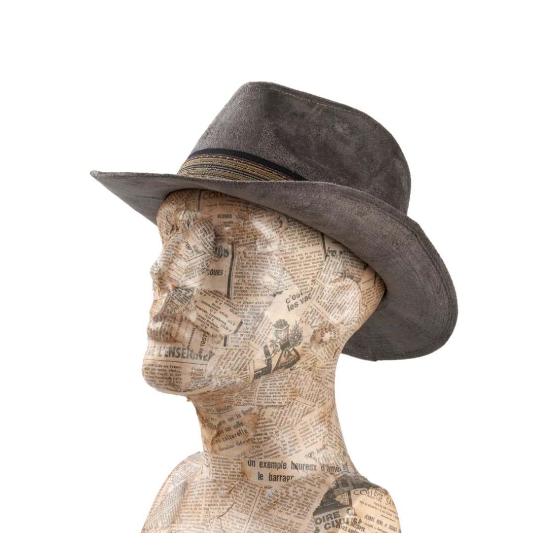 Gray Nubuck Cowboy Hat: Vintage Western Fedora - image 5